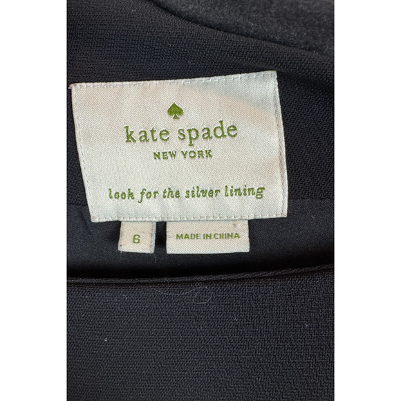 KATE SPADE NEW YORK black flared dress size 6 - Picture 2 of 8